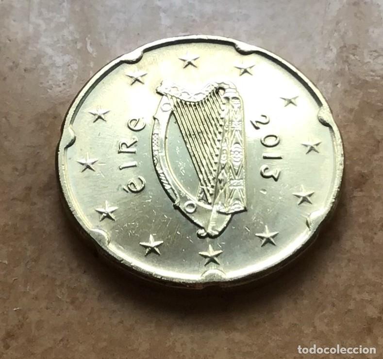 Euros: 20 c&eacute;ntimos de euro de Irlanda. A&ntilde;o 2013