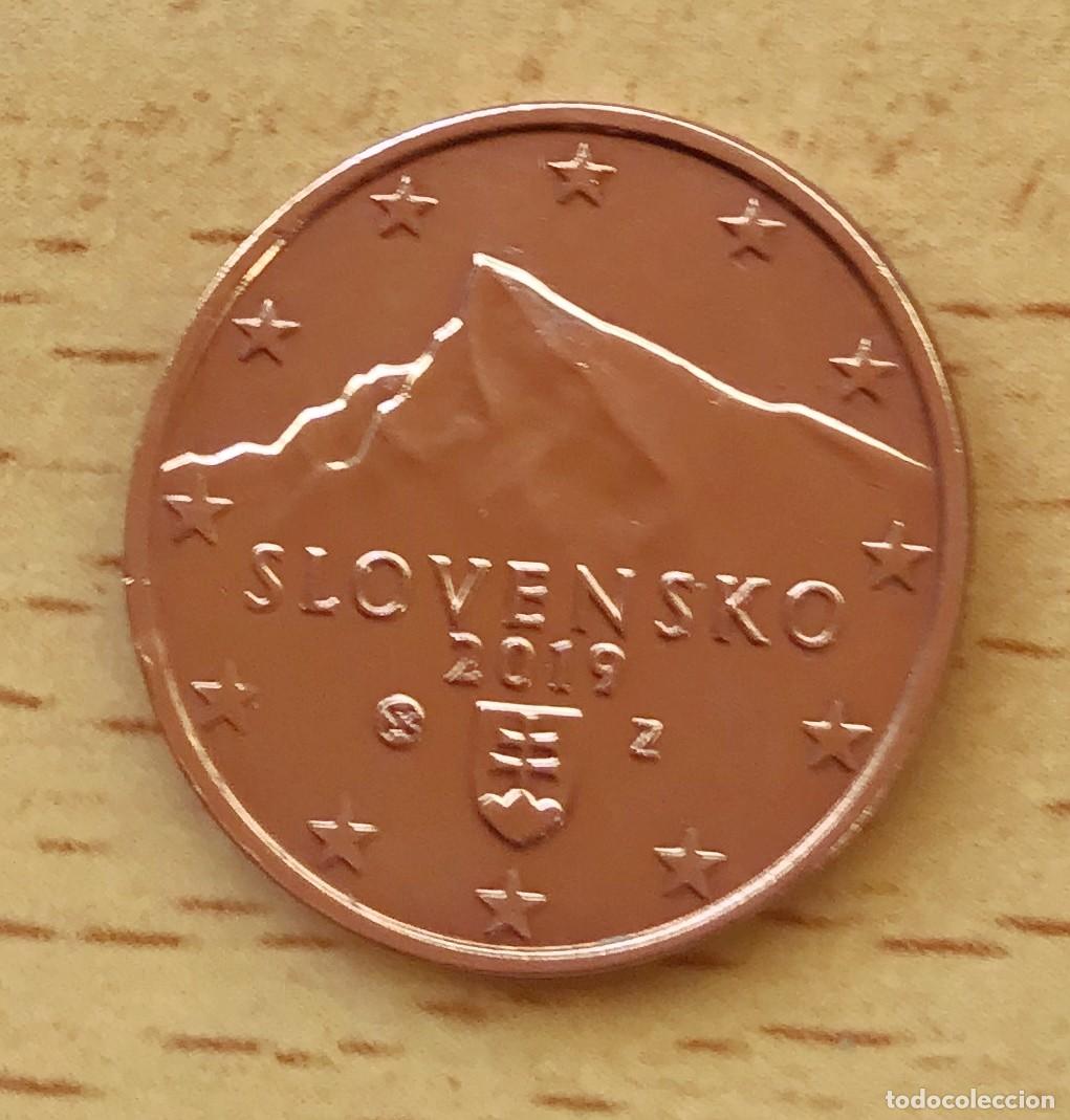 Euros: 2 c&eacute;ntimos de euro de Eslovaquia. A&ntilde;o 2019