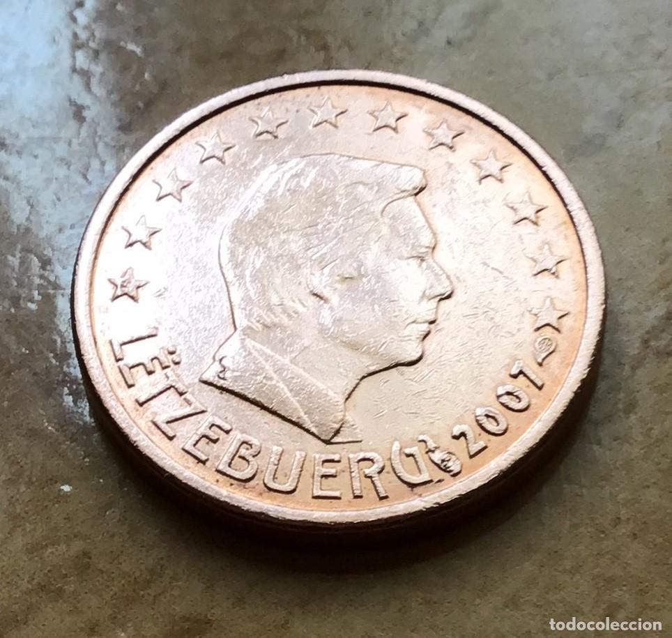 Euros: 1 c&eacute;ntimo de euro de Luxemburgo. A&ntilde;o 2007