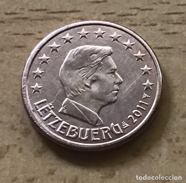 Euros: 1 c&eacute;ntimo de euro de Luxemburgo. A&ntilde;o 2011