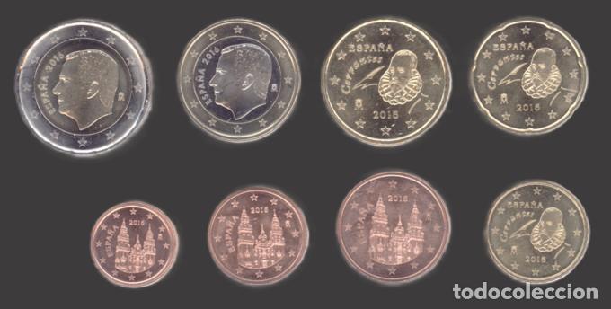 Euros: Spain all 8 coins 2016 Uncirculated UNC - Foto 1