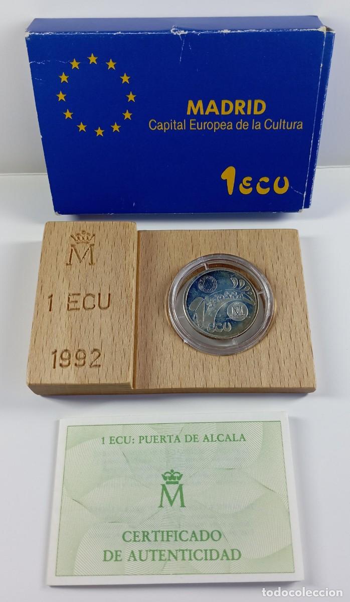 Euros: Moneda de Espa&ntilde;a 1 ecu de 1992 Madrid Capital Europea de la cultura, de plata (1/5 onza Troy)
