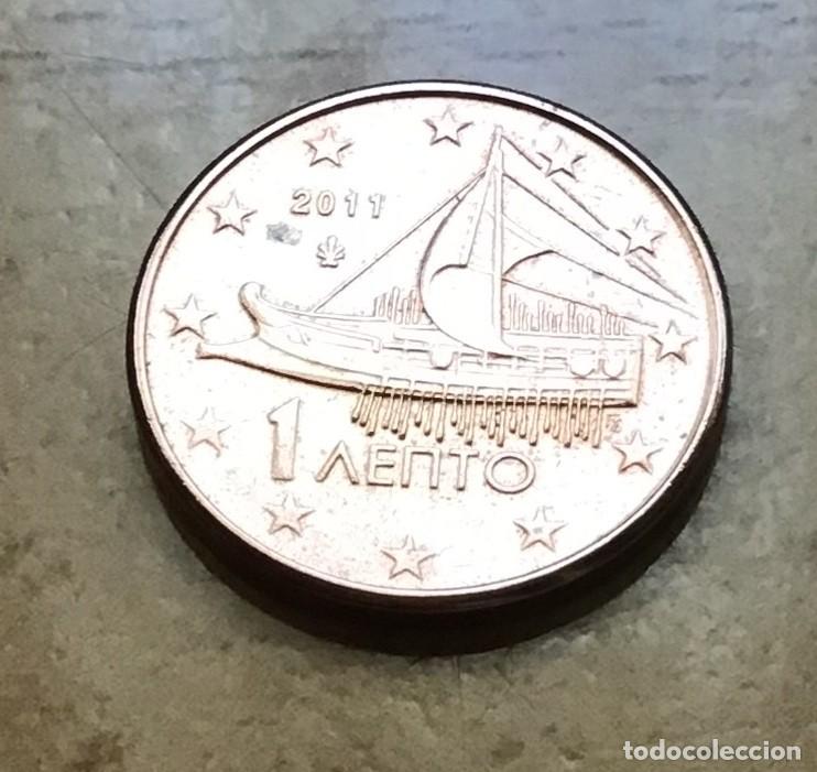 Euros: 1 c&eacute;ntimo de euro de Grecia. A&ntilde;o 2011