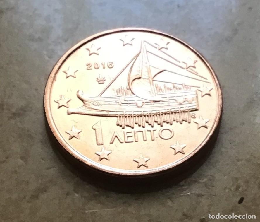 Euros: 1 c&eacute;ntimo de euro de Grecia. A&ntilde;o 2016. Sin circular