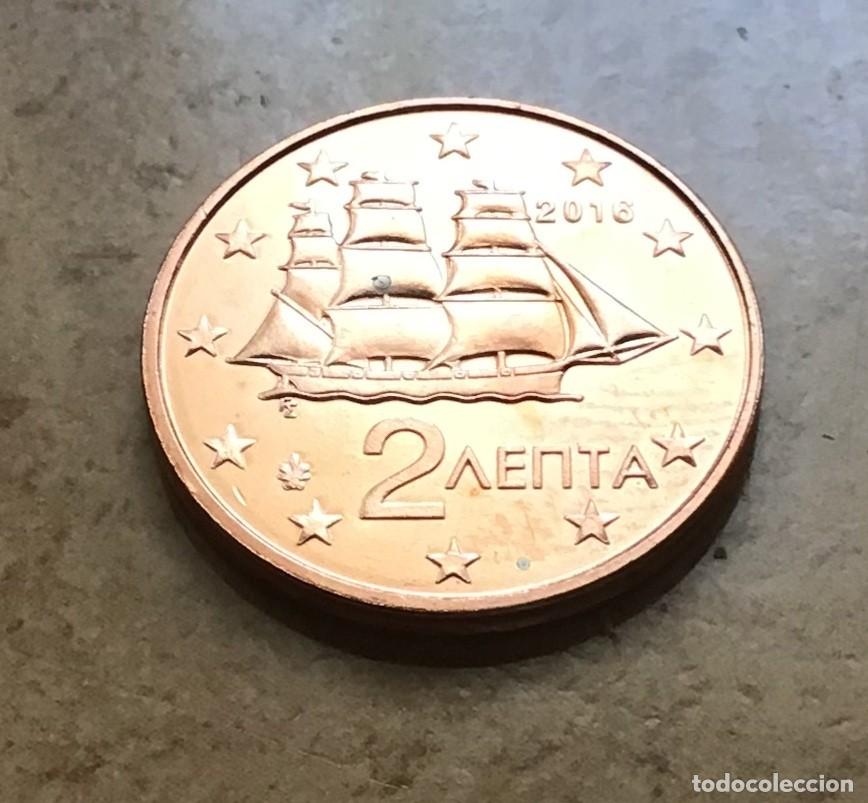 Euros: 2 c&eacute;ntimos de euro de Grecia. A&ntilde;o 2016. Sin circular