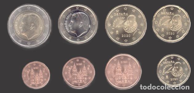 Euros: Spain all 8 coins 2020 Uncirculated UNC
