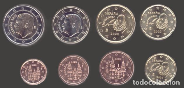 Euros: Spain all 8 coins 2022 Uncirculated UNC