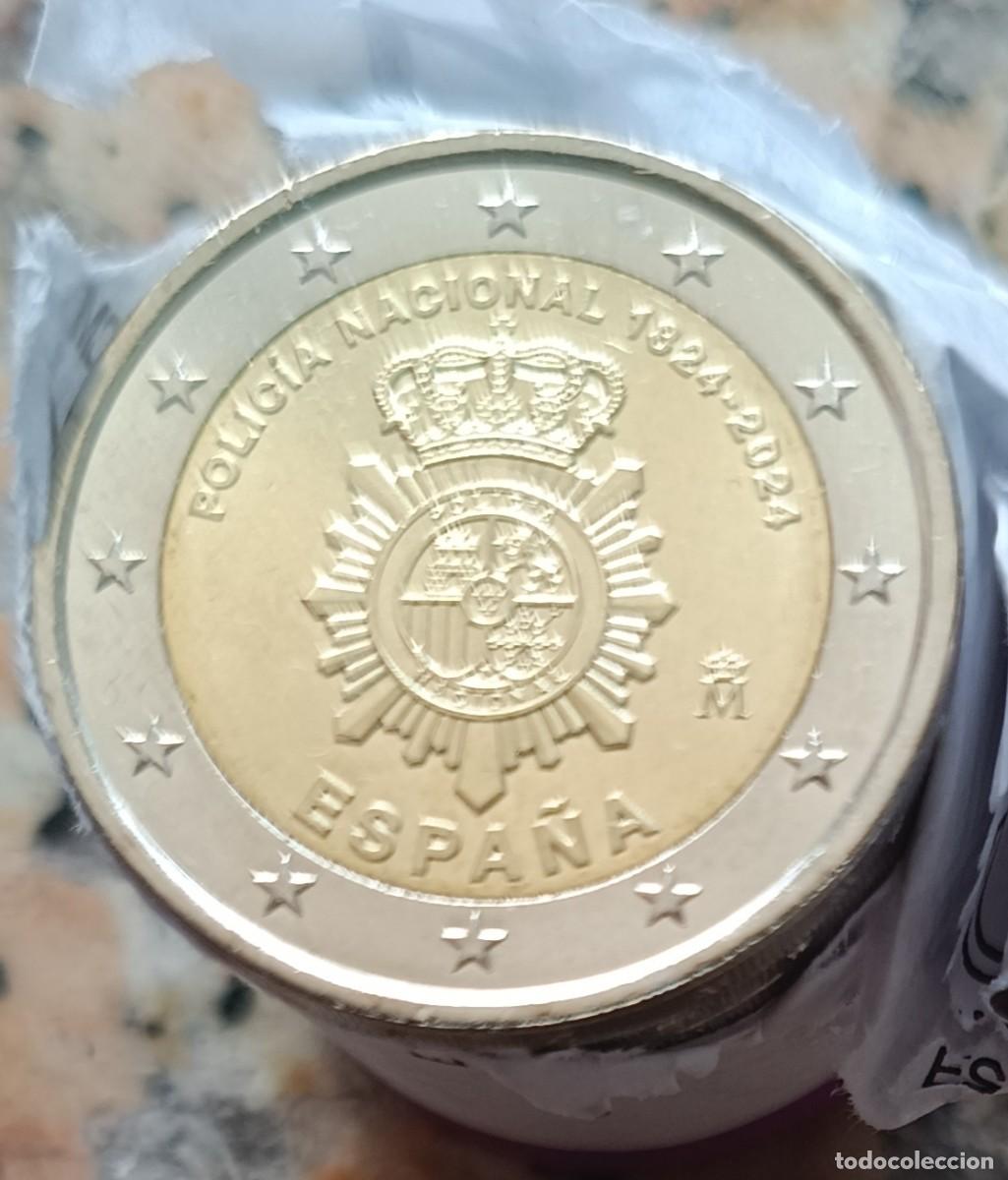 Euros: Moneda de Espa&ntilde;a conmemorativa Polic&iacute;a Nacional 2&euro; , a&ntilde;o 2024 sin circular de cartucho