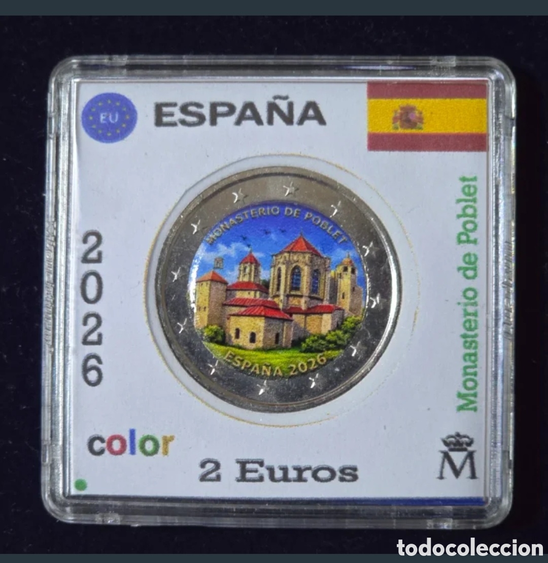 Euros: Espa&ntilde;a 2&euro; 2026 color Monasterio de Poblet SC.