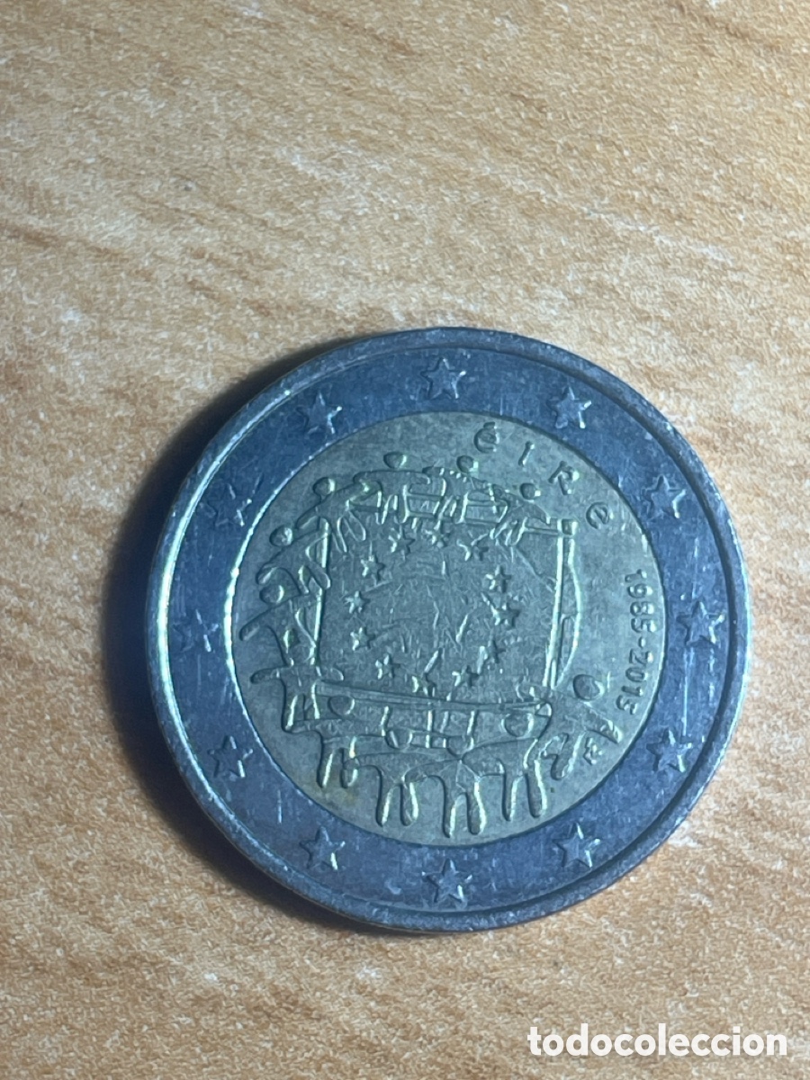Euros: 2 euros 2015 Bandera UE Irlanda | Moneda Conmemorativa