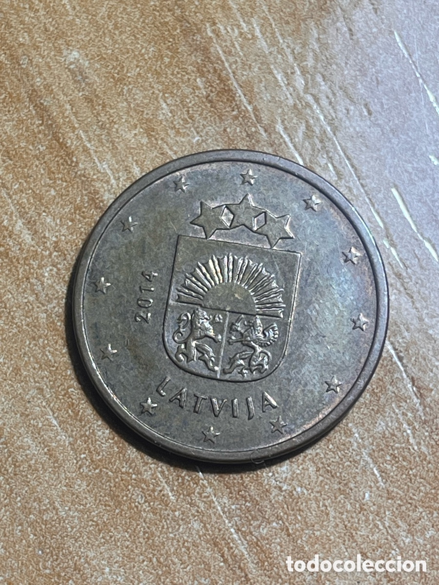 Euros: Moneda 5 centimos Letonia | 2014