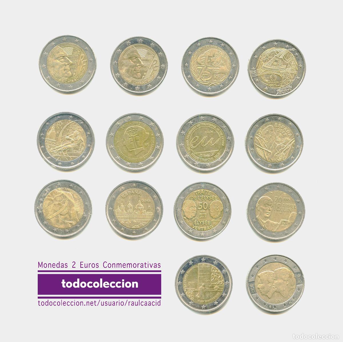 Euros: LOTE -- 14 MONEDAS CONMEMORATIVAS DE 2 EUROS