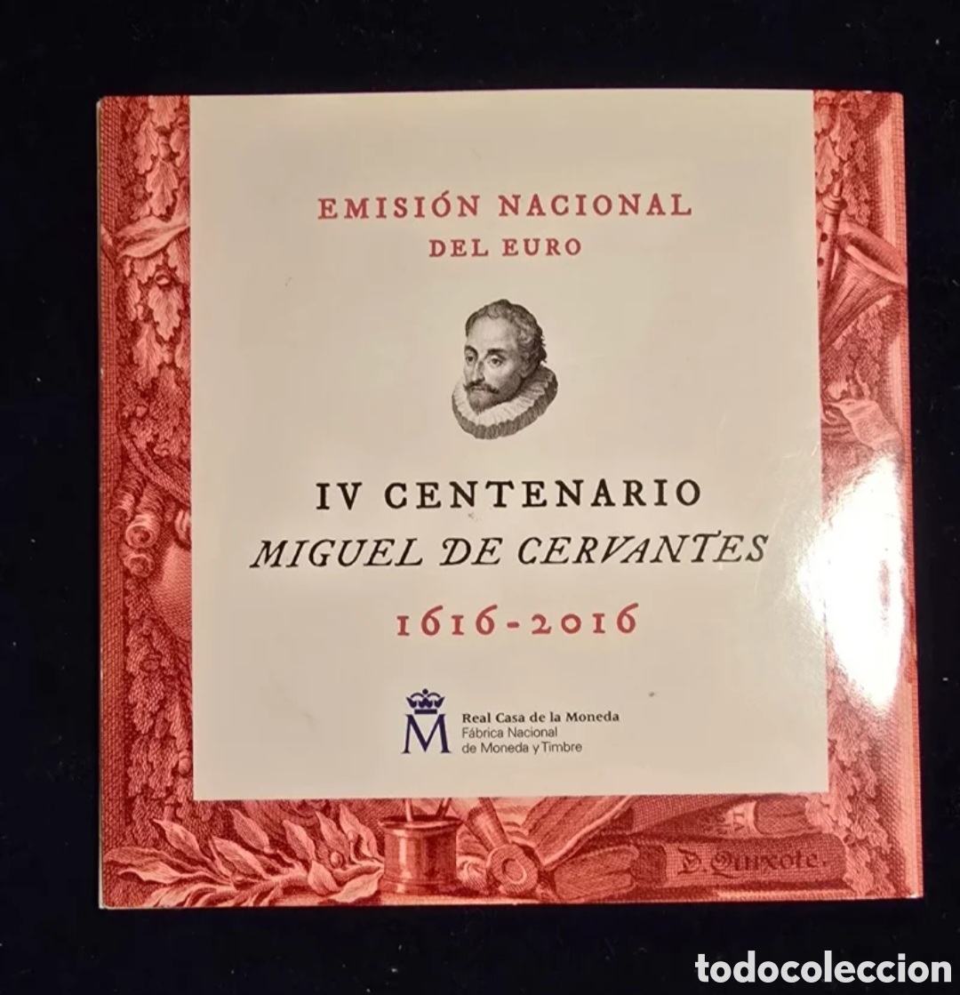 Euros: Cartera Oficial Euros 2016 FNMT Cervantes