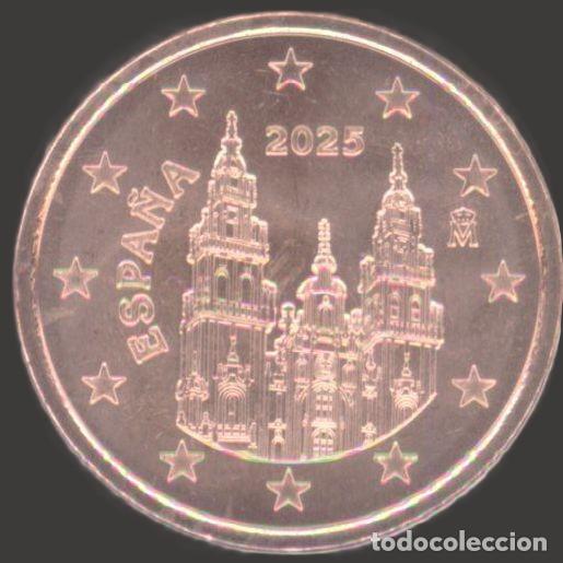 Euros: Spain 5 Cent 2025 Uncirculated UNC - Foto 1