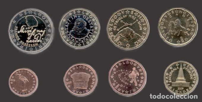 Euros: Slovenia all 8 coins 2009 Uncirculated UNC