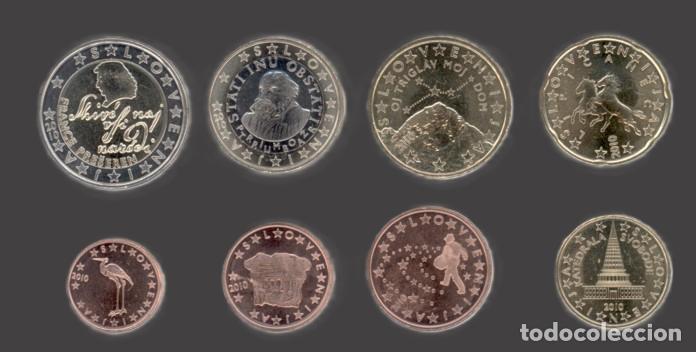 Euros: Slovenia all 8 coins 2010 Uncirculated UNC