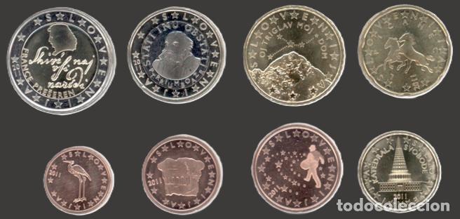 Euros: Slovenia all 8 coins 2011 Uncirculated UNC
