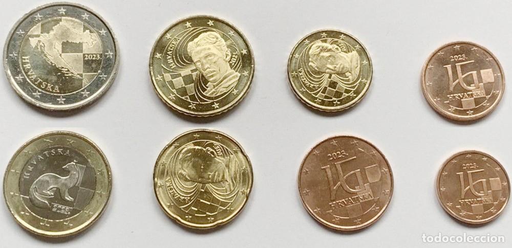 Euros: CROACIA SERIE EUROS 2023 - 8 VALORES - SIN CIRCULAR -