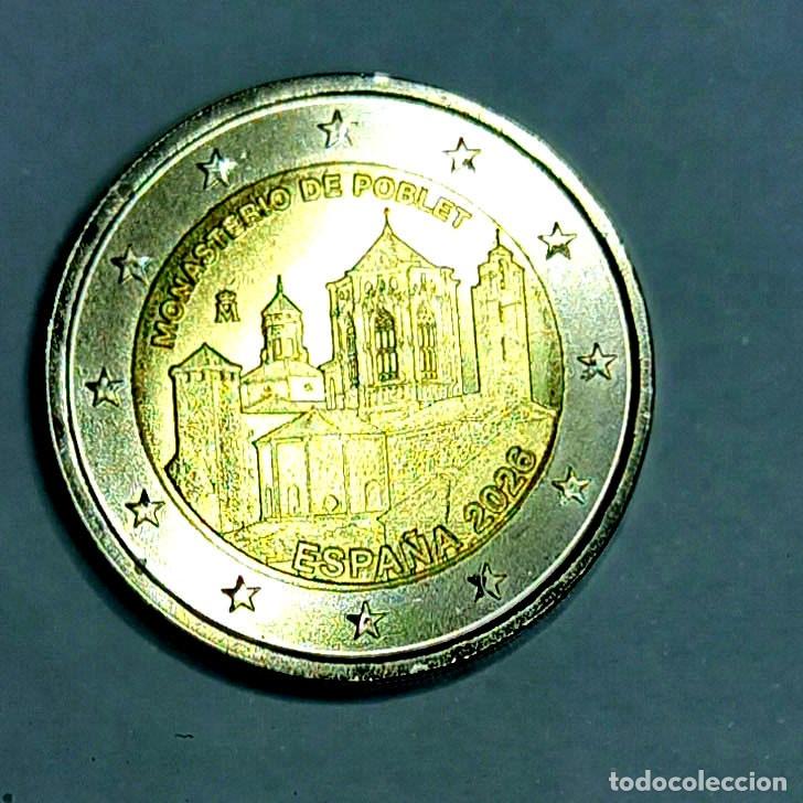 Euros: Moneda conmemorativa espa&ntilde;ola 2 &euro; a&ntilde;o 2026 Monasterio Poblet (Tarragona)
