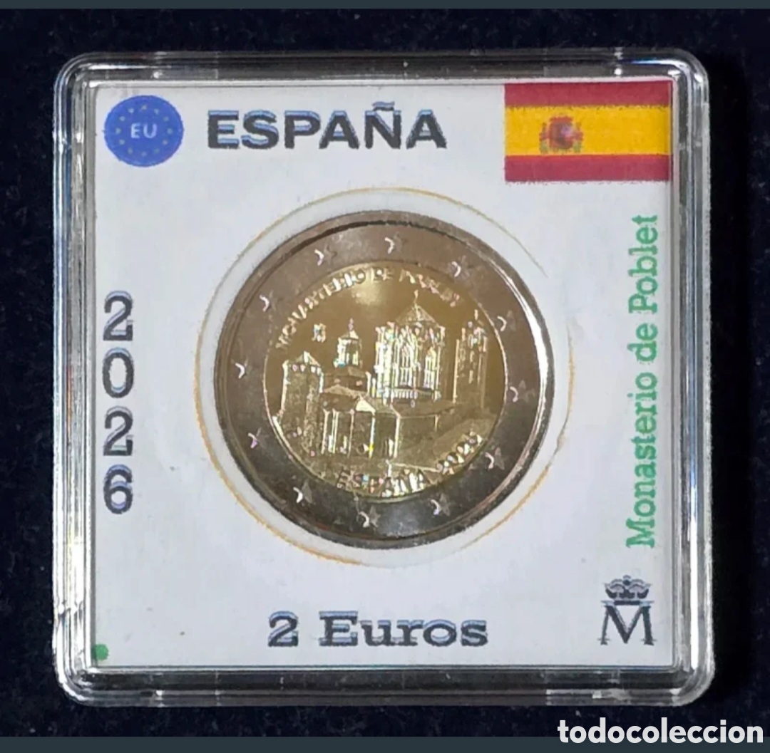 Euros: Espa&ntilde;a 2&euro; del 2026 Monasterio de Poblet SC