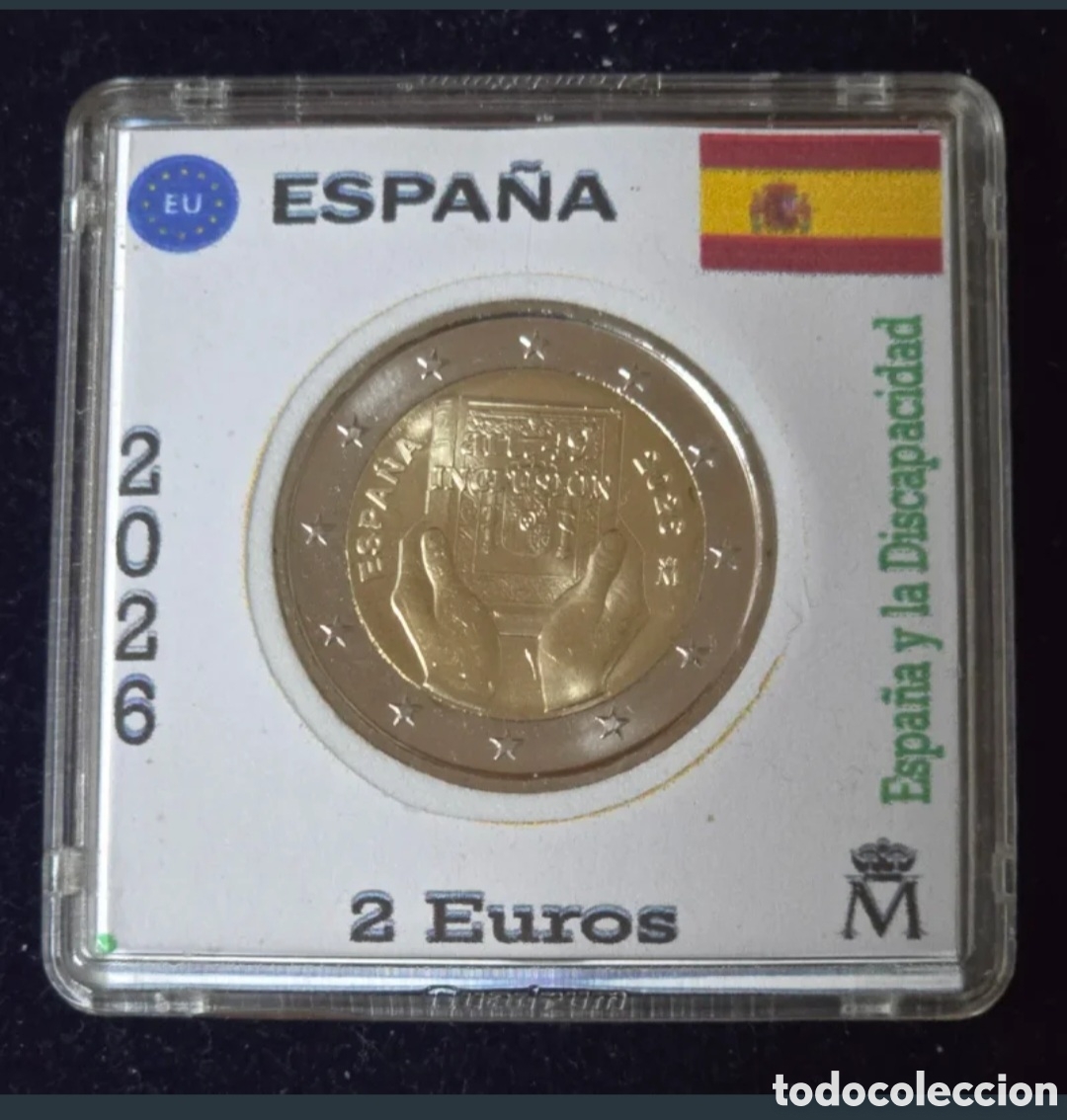 Euros: Espa&ntilde;a 2&euro; del 2026 Espa&ntilde;a y la Discapacidad SC.
