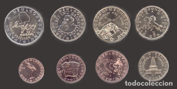 Euros: Slovenia all 8 coins 2017 Uncirculated UNC