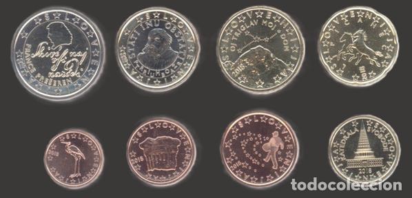 Euros: Slovenia all 8 coins 2018 Uncirculated UNC
