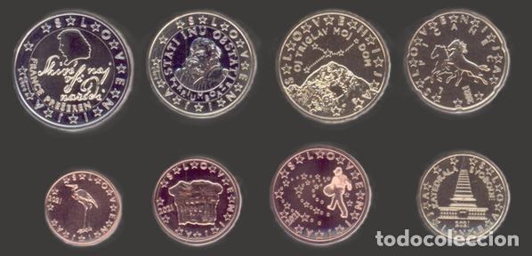 Euros: Slovenia all 8 coins 2021 Uncirculated UNC