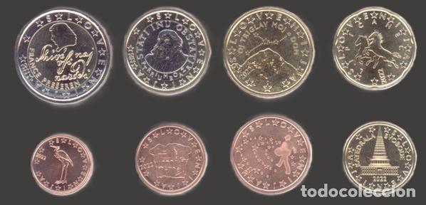 Euros: Slovenia all 8 coins 2022 Uncirculated UNC