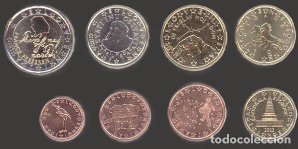 Euros: Slovenia all 8 coins 2023 Uncirculated UNC