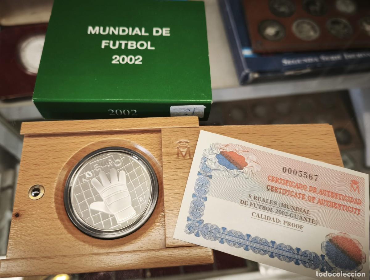 Euros: Espa&ntilde;a estuche 10 Euros Copa Mundial de la FIFA 2002 Km 1080 Plata Proof