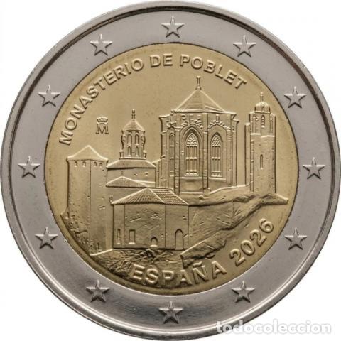 Euros: 2 Euro Espa&ntilde;a 2026 Monasterio de Poblet (SC)