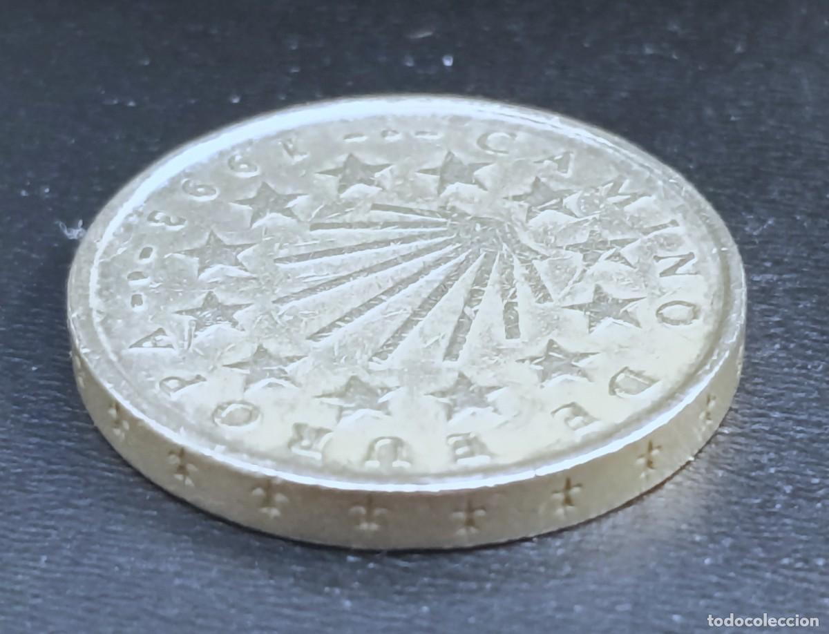 Euros: Moneda de 100 pesetas camino de Santiago