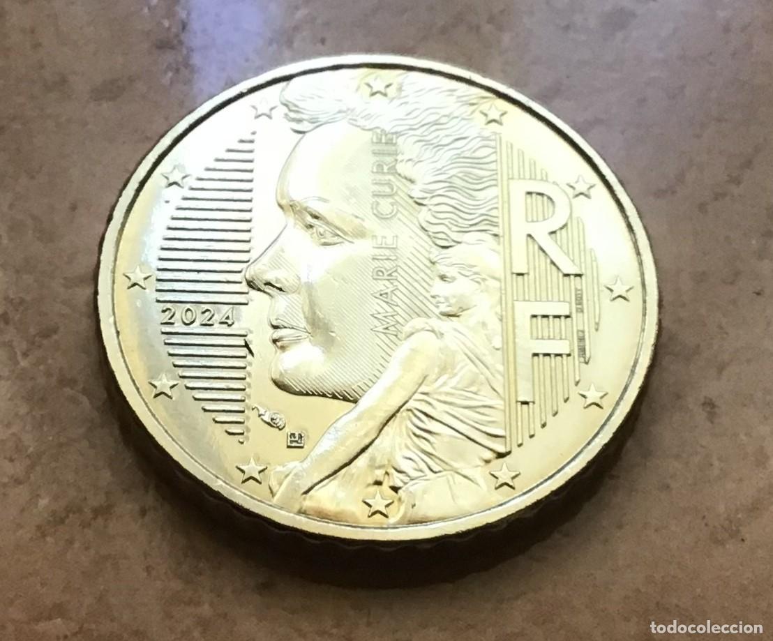 Euros: 50 c&eacute;ntimos de euro de Francia. A&ntilde;o 2024. Nuevo dise&ntilde;o