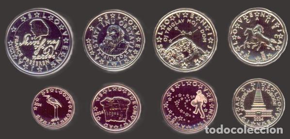 Euros: Slovenia all 8 coins 2024 Uncirculated UNC