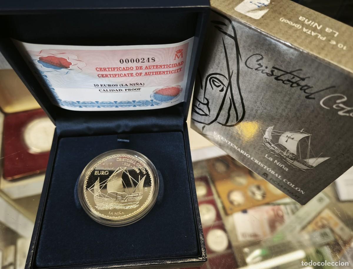Euros: Espa&ntilde;a estuche 10 Euros Col&oacute;n - La ni&ntilde;a 2006 Km 1116 Plata Proof