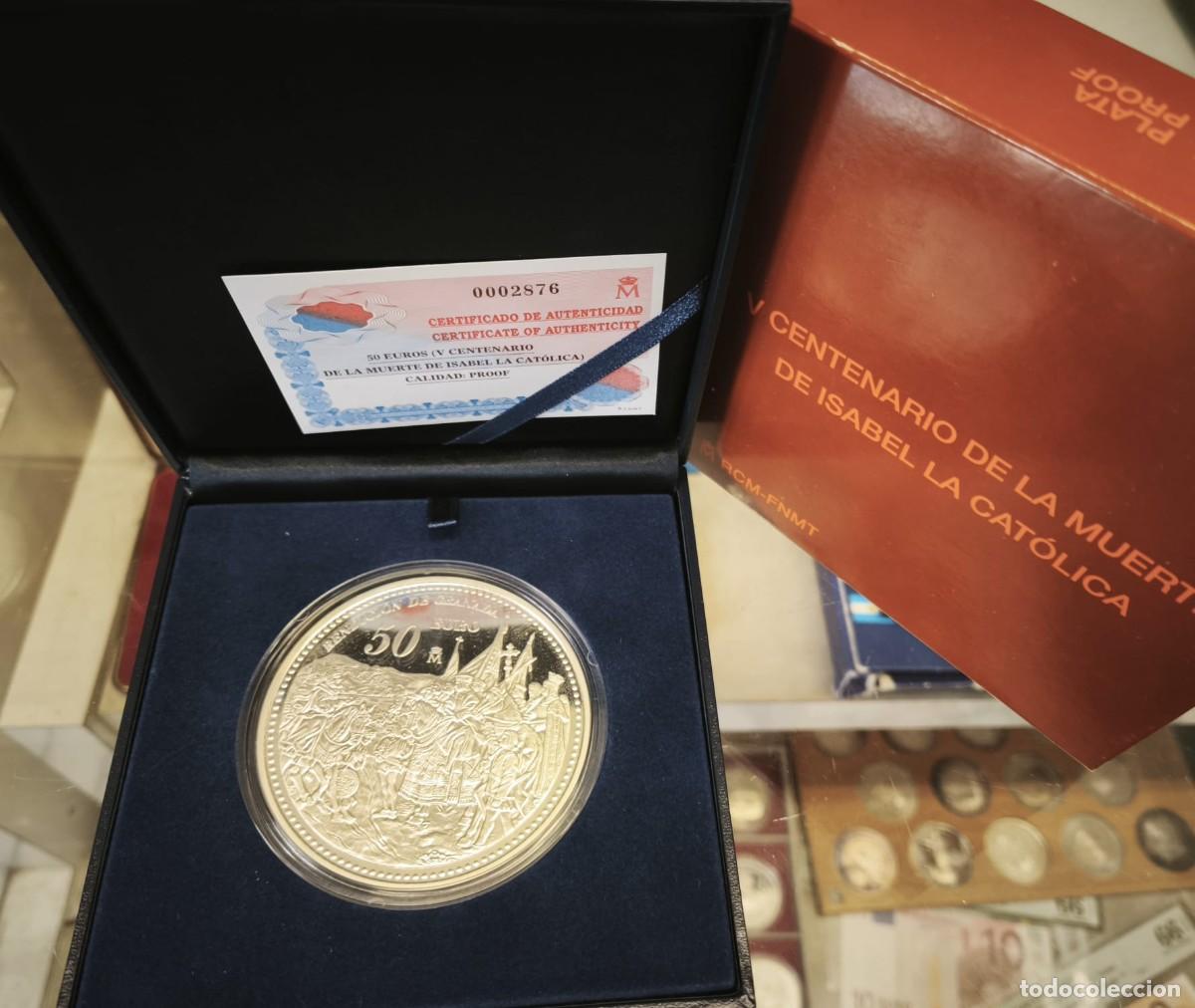 Euros: Espa&ntilde;a estuche Cincuent&iacute;n 50 Isabel I de Castilla - Rendici&oacute;n de Granada 2007 Km 1061 Plata Proof