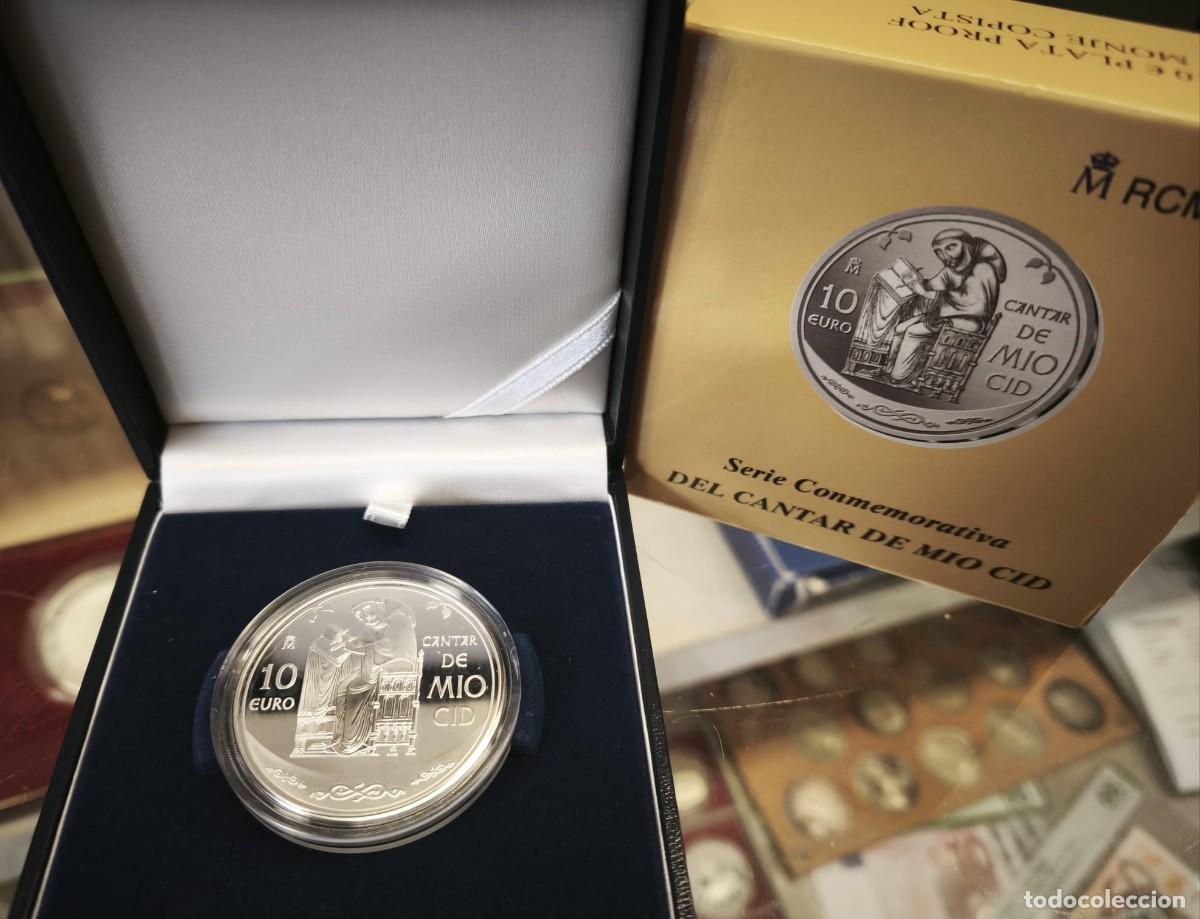 Euros: Espa&ntilde;a estuche 10 Euros Cantar de Mio Cid - Do&ntilde;a Jimena 2007 Km 1137 Plata Proof