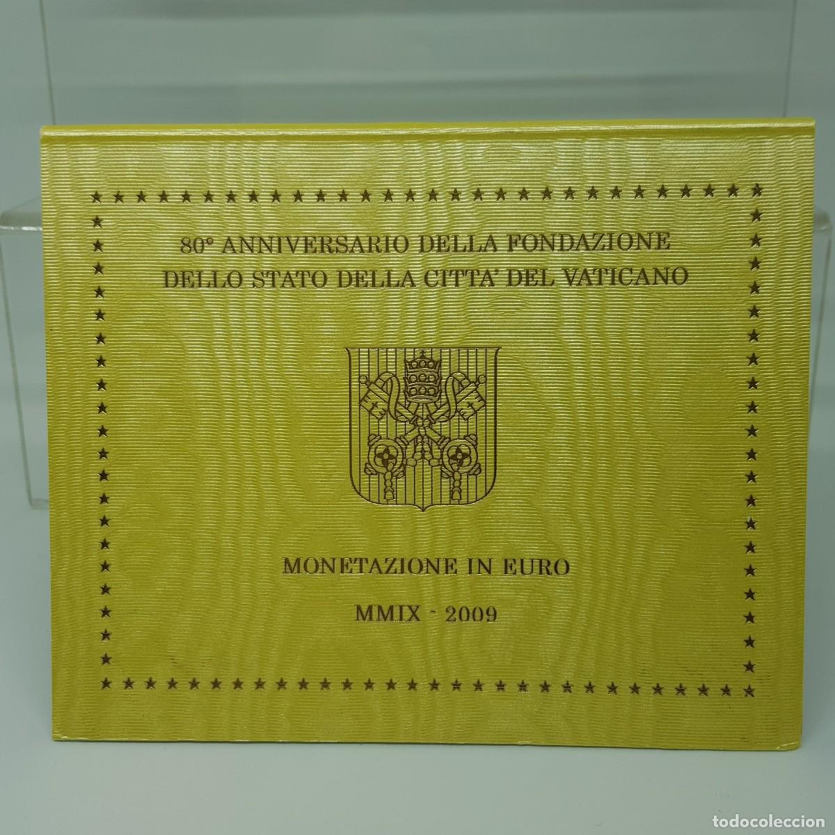 Euros: VATICANO 2009 - CARTERA OFICIAL - 8 VALORES - PAPA BENEDICTO XVI -