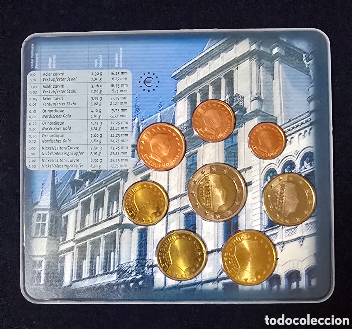 Euros: Euroset de Luxemburgo a&ntilde;o 2002 SC.