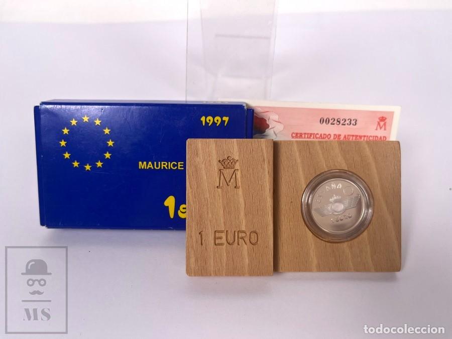 Euros: Moneda de Plata 1 Euro del A&ntilde;o 1997 Maurice Farman - Estuche y Certificado FNMT