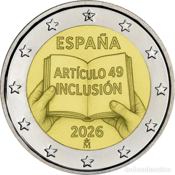 Euros: ESPA&Ntilde;A 2026. MONEDA DE 2 EUROS CONMEMORATIVA DE LA DISCAPACIDAD. SIN CIRCULAR