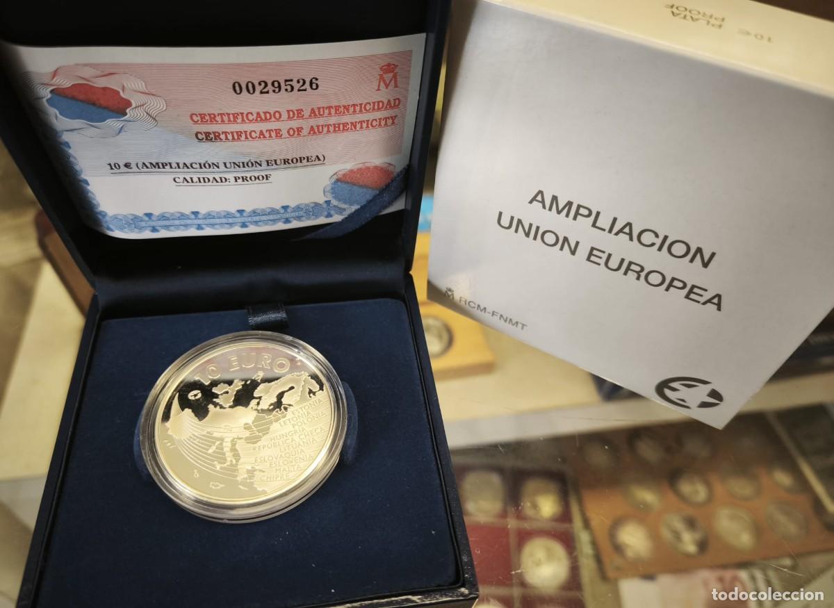 Euros: Espa&ntilde;a estuche 10 Euros Ampliaci&oacute;n de la Uni&oacute;n Europea 2004 Km 1099 Plata Proof