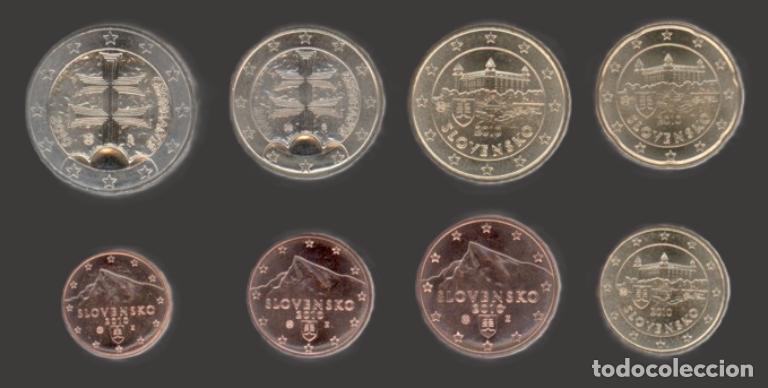 Euros: Slovakia all 8 coins 2010 Uncirculated UNC