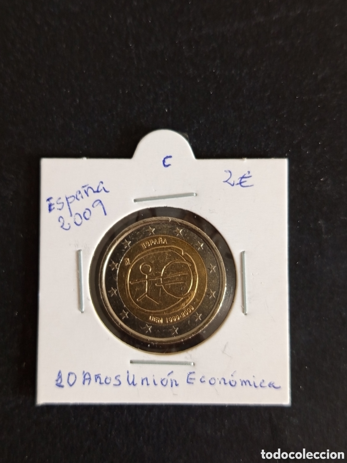 Euros: ESPA&Ntilde;A, 2009. 10 A&Ntilde;OS UNI&Oacute;N EUROPEA.Moneda de 2&euro; CIRCULADA. Pedido m&iacute;nimo 3 &euro;.