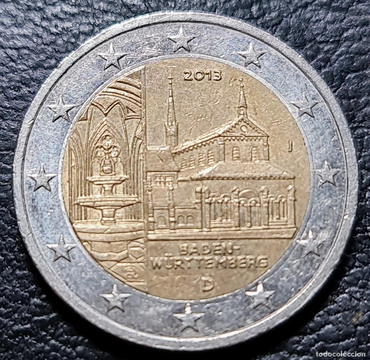 Euros: Alemania 2013 2 euros ceca J Baden W&uuml;rttemberg monasterio de Maulbronn&nbsp;moneda conmemorativa