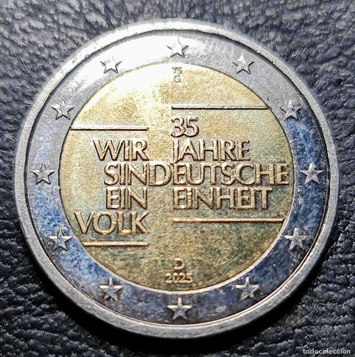 Euros: ALEMANIA 2025 2 &euro; EUROS CECA G Unidad Alemana 35 a&ntilde;os moneda conmemorativa CONMEMORATIVA