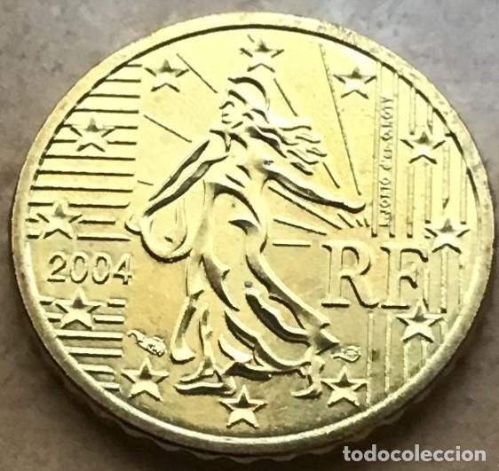 Euros: 10 c&eacute;ntimos de euro de Francia. A&ntilde;o 2004