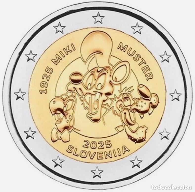Euros: ESLOVENIA 2025. MONEDA DE 2 EUROS CONMEMORATIVA MIKI MUSTER 100 ANIVERSARIO . SC (tirada 990.000)