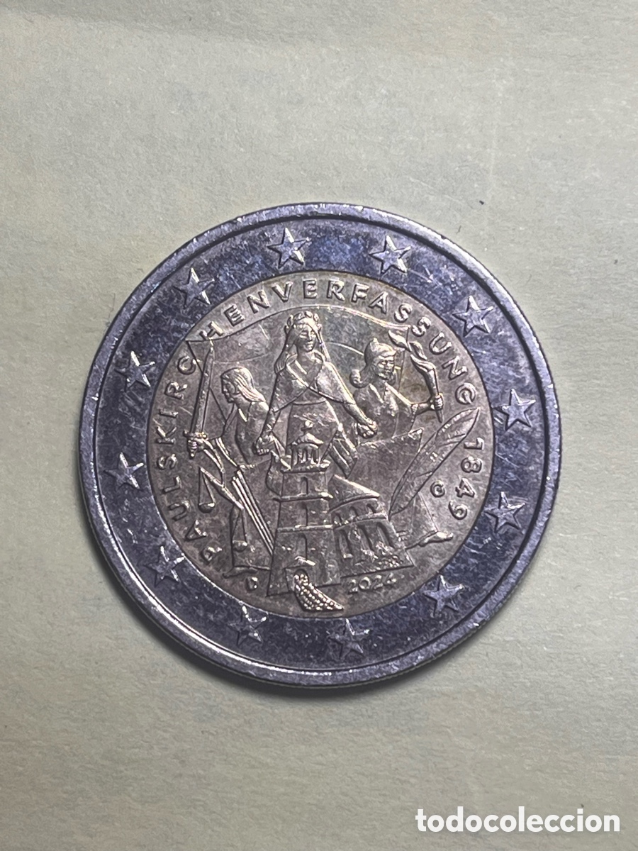 Euros: 2 euros Constitucion De la Iglesia de San Pablo G Alemania 2024 | Moneda Conmemorativa